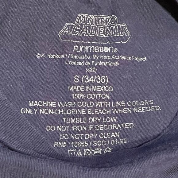 My Hero Academia Character Collage Navy Blue Graphic Tee Shirt / Size S - Picture 4 of 4